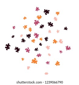 Confetti Background Pattern. Puzzle pieces and big ideas design, vector illustration graphic