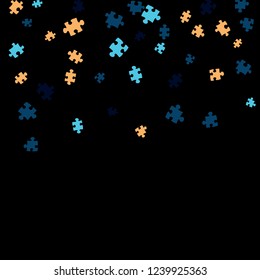 Confetti Background Pattern. Puzzle pieces and big ideas design, vector illustration graphic
