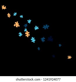 Confetti Background Pattern. Puzzle pieces and big ideas design, vector illustration graphic