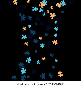 Confetti Background Pattern. Puzzle pieces and big ideas design, vector illustration graphic