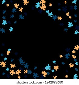 Confetti Background Pattern. Puzzle pieces and big ideas design, vector illustration graphic