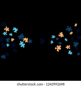 Confetti Background Pattern. Puzzle pieces and big ideas design, vector illustration graphic