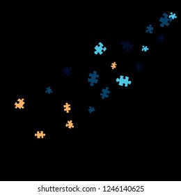 Confetti Background Pattern. Puzzle pieces and big ideas design, vector illustration graphic