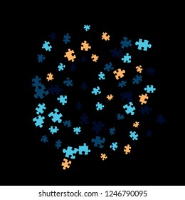 Confetti Background Pattern. Puzzle pieces and big ideas design, vector illustration graphic