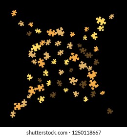 Confetti Background Pattern. Puzzle pieces and big ideas design, vector illustration graphic