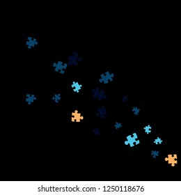 Confetti Background Pattern. Puzzle pieces and big ideas design, vector illustration graphic