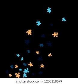 Confetti Background Pattern. Puzzle pieces and big ideas design, vector illustration graphic