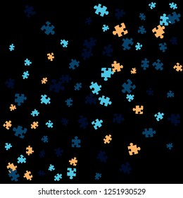 Confetti Background Pattern. Puzzle pieces and big ideas design, vector illustration graphic