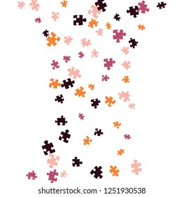 Confetti Background Pattern. Puzzle pieces and big ideas design, vector illustration graphic
