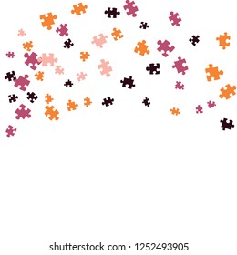 Confetti Background Pattern. Puzzle pieces and big ideas design, vector illustration graphic