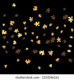 Confetti Background Pattern. Puzzle pieces and big ideas design, vector illustration graphic
