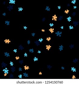 Confetti Background Pattern. Puzzle pieces and big ideas design, vector illustration graphic