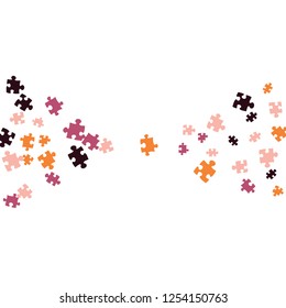 Confetti Background Pattern. Puzzle pieces and big ideas design, vector illustration graphic