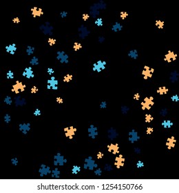 Confetti Background Pattern. Puzzle pieces and big ideas design, vector illustration graphic