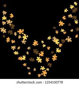 Confetti Background Pattern. Puzzle pieces and big ideas design, vector illustration graphic