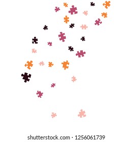 Confetti Background Pattern. Puzzle pieces and big ideas design, vector illustration graphic