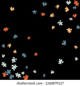 Confetti Background Pattern. Puzzle pieces and big ideas design, vector illustration graphic
