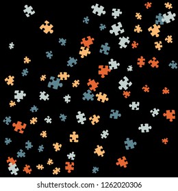 Confetti Background Pattern. Puzzle pieces and big ideas design, vector illustration graphic
