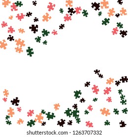 Confetti Background Pattern. Puzzle pieces and big ideas design, vector illustration graphic
