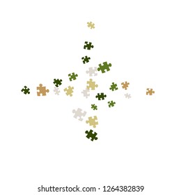 Confetti Background Pattern. Puzzle pieces and big ideas design, vector illustration graphic
