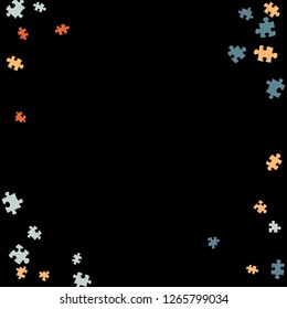 Confetti Background Pattern. Puzzle pieces and big ideas design, vector illustration graphic
