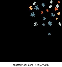 Confetti Background Pattern. Puzzle pieces and big ideas design, vector illustration graphic
