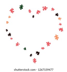 Confetti Background Pattern. Puzzle pieces and big ideas design, vector illustration graphic
