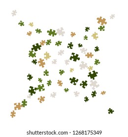 Confetti Background Pattern. Puzzle pieces and big ideas design, vector illustration graphic
