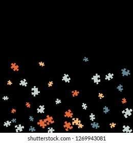 Confetti Background Pattern. Puzzle pieces and big ideas design, vector illustration graphic
