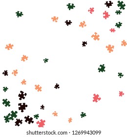 Confetti Background Pattern. Puzzle pieces and big ideas design, vector illustration graphic
