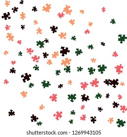 Confetti Background Pattern. Puzzle pieces and big ideas design, vector illustration graphic
