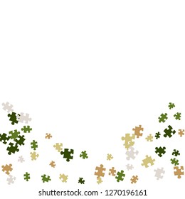 Confetti Background Pattern. Puzzle pieces and big ideas design, vector illustration graphic
