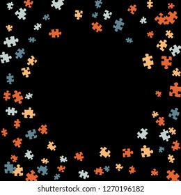 Confetti Background Pattern. Puzzle pieces and big ideas design, vector illustration graphic
