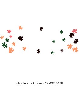 Confetti Background Pattern. Puzzle pieces and big ideas design, vector illustration graphic

