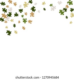 Confetti Background Pattern. Puzzle pieces and big ideas design, vector illustration graphic
