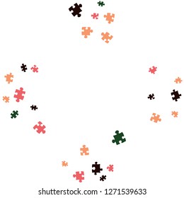 Confetti Background Pattern. Puzzle pieces and big ideas design, vector illustration graphic
