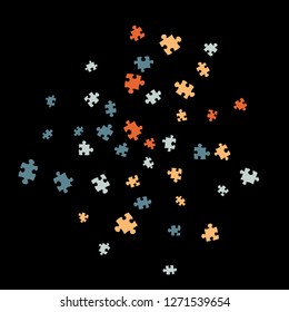 Confetti Background Pattern. Puzzle pieces and big ideas design, vector illustration graphic
