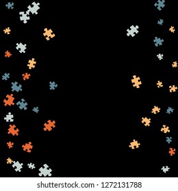 Confetti Background Pattern. Puzzle pieces and big ideas design, vector illustration graphic
