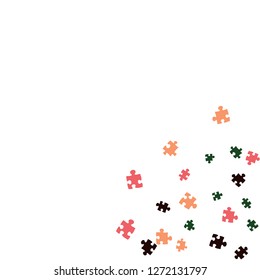 Confetti Background Pattern. Puzzle pieces and big ideas design, vector illustration graphic
