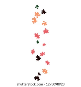 Confetti Background Pattern. Puzzle pieces and big ideas design, vector illustration graphic
