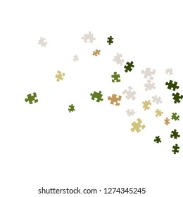 Confetti Background Pattern. Puzzle pieces and big ideas design, vector illustration graphic