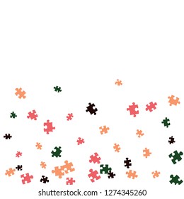 Confetti Background Pattern. Puzzle pieces and big ideas design, vector illustration graphic