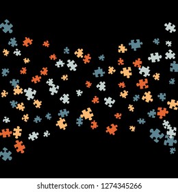 Confetti Background Pattern. Puzzle pieces and big ideas design, vector illustration graphic