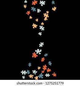 Confetti Background Pattern. Puzzle pieces and big ideas design, vector illustration graphic