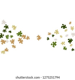 Confetti Background Pattern. Puzzle pieces and big ideas design, vector illustration graphic