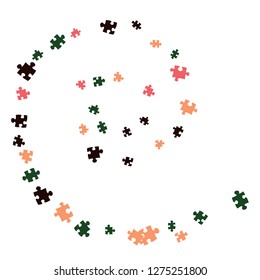 Confetti Background Pattern. Puzzle pieces and big ideas design, vector illustration graphic