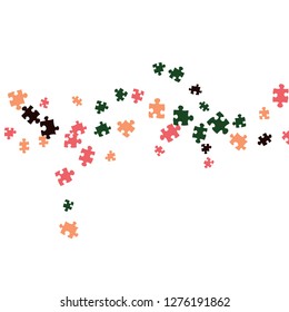 Confetti Background Pattern. Puzzle pieces and big ideas design, vector illustration graphic