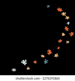 Confetti Background Pattern. Puzzle pieces and big ideas design, vector illustration graphic