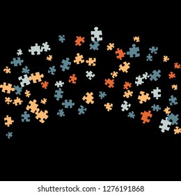Confetti Background Pattern. Puzzle pieces and big ideas design, vector illustration graphic