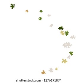 Confetti Background Pattern. Puzzle pieces and big ideas design, vector illustration graphic
